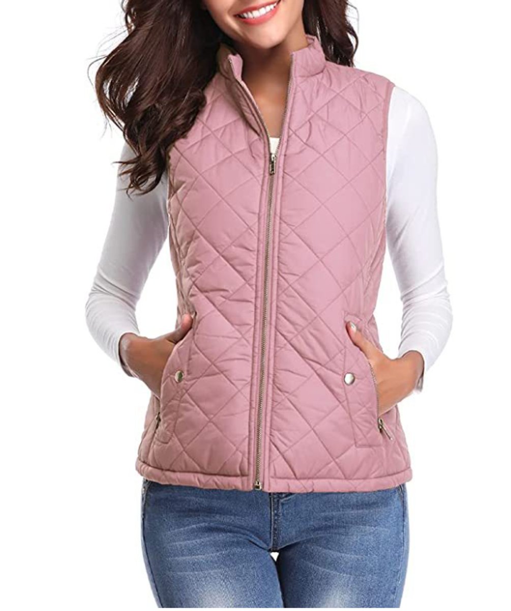 Amelia | Women's Lightweight Quilted Gilet Zip-Up Sleeveless Jacket