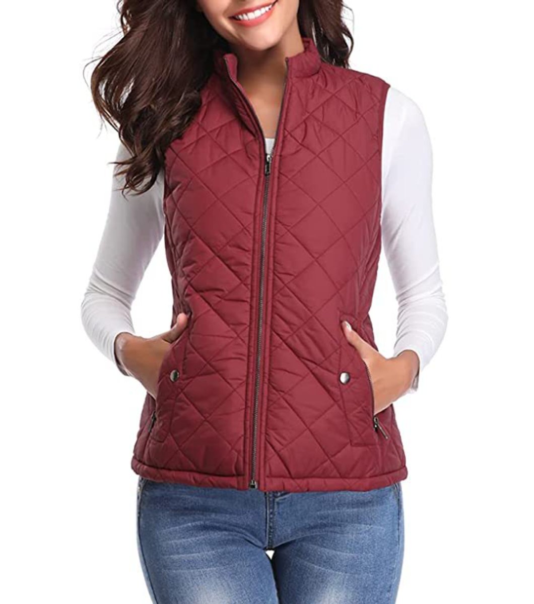 Amelia | Women's Lightweight Quilted Gilet Zip-Up Sleeveless Jacket