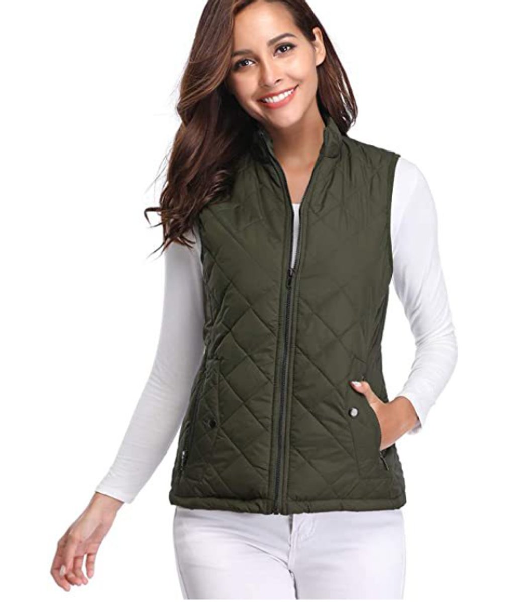 Amelia | Women's Lightweight Quilted Gilet Zip-Up Sleeveless Jacket