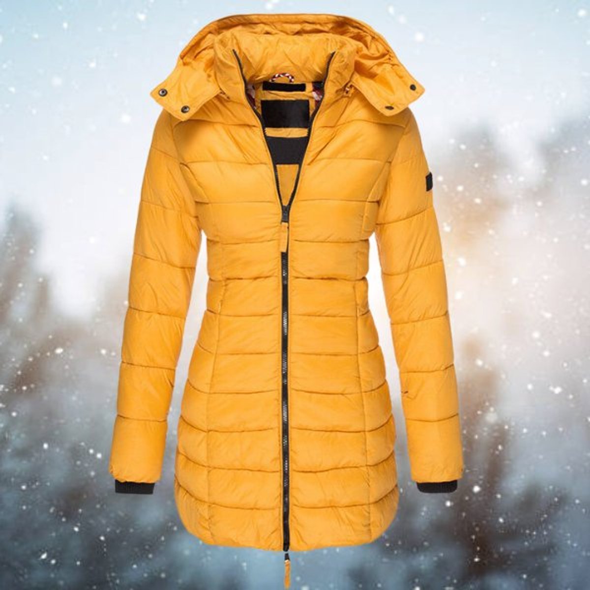 Emily | Women's Long Hooded Quilted Jacket Padded Puffer Coat