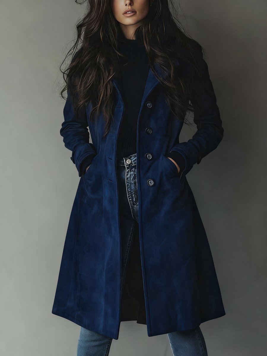 Freya | Women's Longline Double-Breasted Tailored Trench Coat