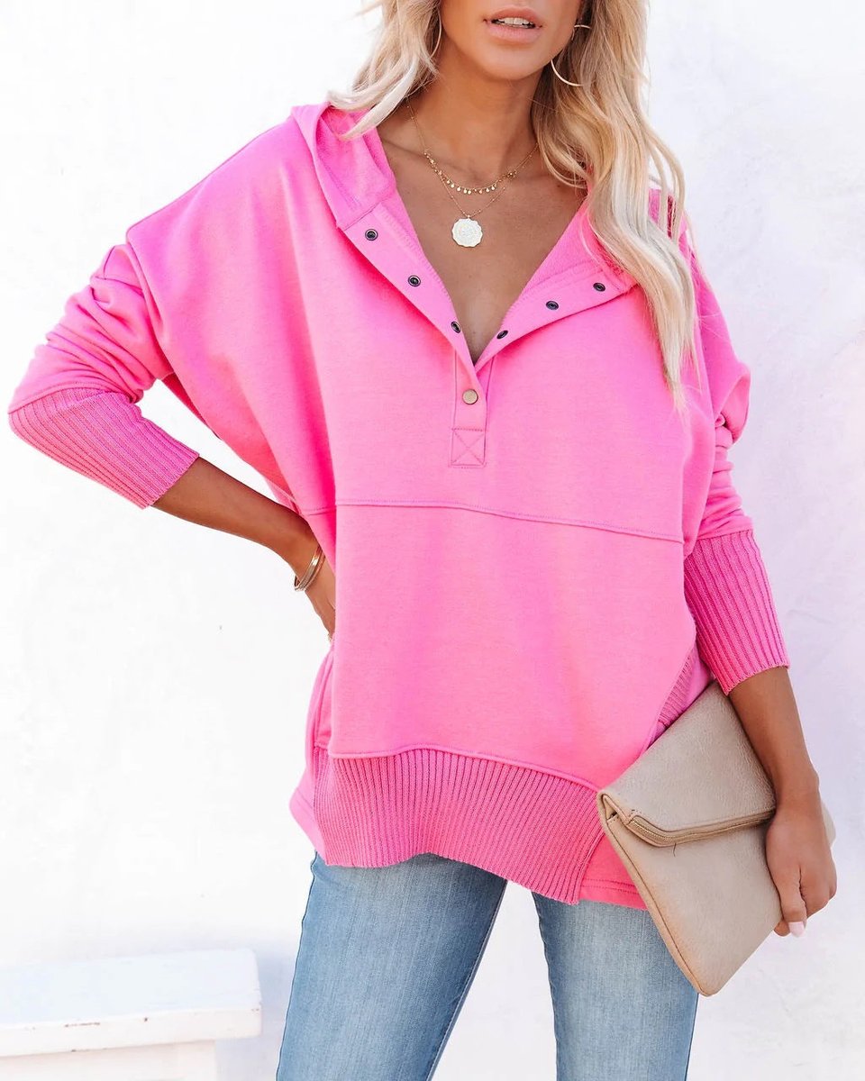 Rosie | Women's Longline Hooded Drawstring Tunic Sweatshirt