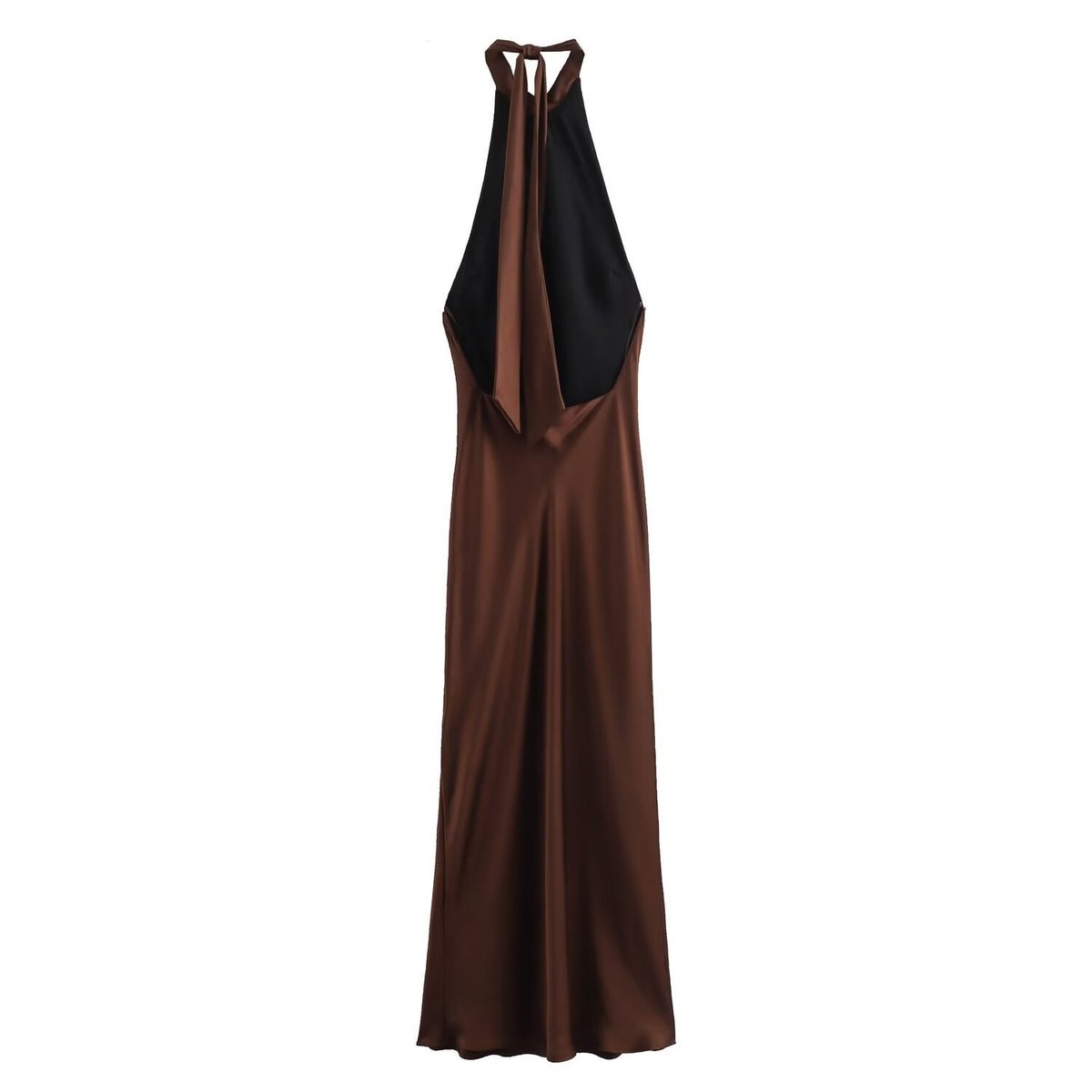 Sienna | Womens Maxi Dress Satin Halter Neck Sleeveless Slip Gown