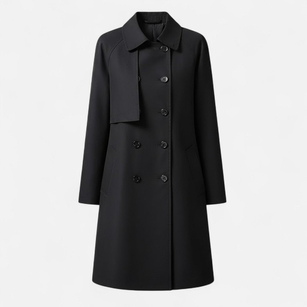 Emily | Women's Mid-Length Wool-Blend Double-Breasted Trench Coat