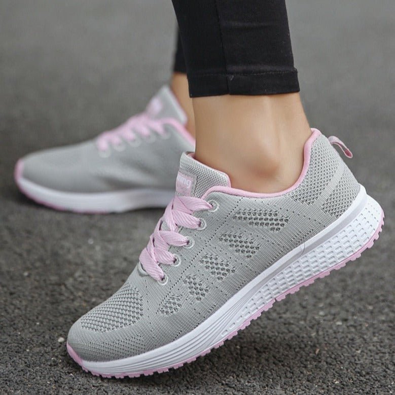 Amelia | Women's Orthopedic Wide-Fit Lace-Up Mesh Knit Trainers