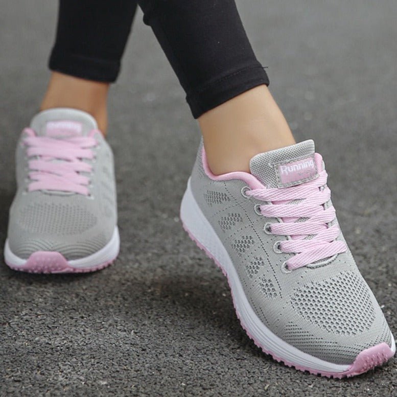 Amelia | Women's Orthopedic Wide-Fit Lace-Up Mesh Knit Trainers