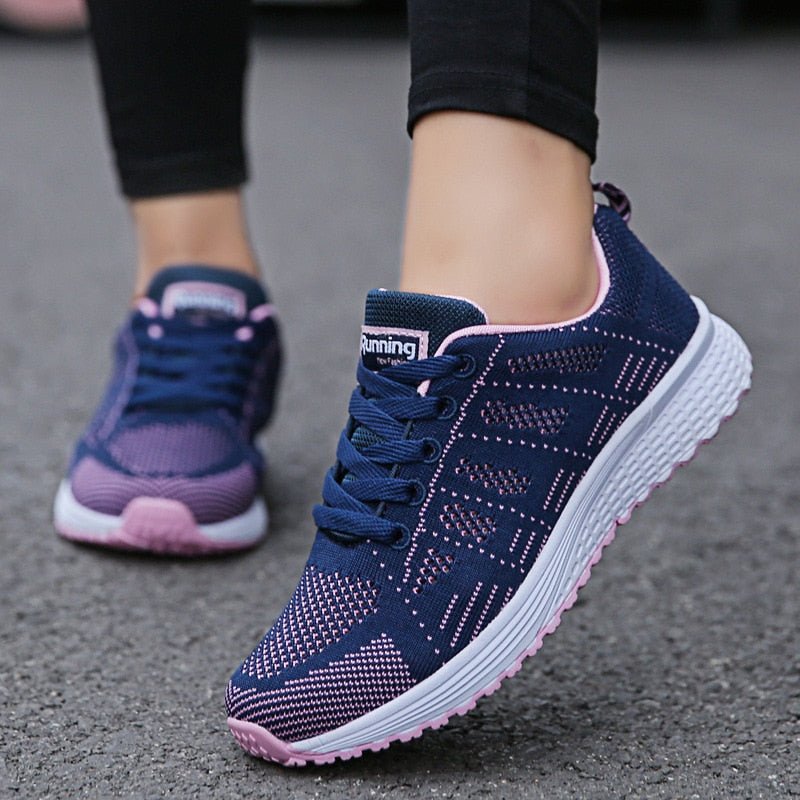 Amelia | Women's Orthopedic Wide-Fit Lace-Up Mesh Knit Trainers