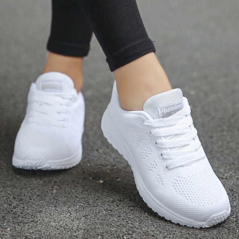 Amelia | Women's Orthopedic Wide-Fit Lace-Up Mesh Knit Trainers