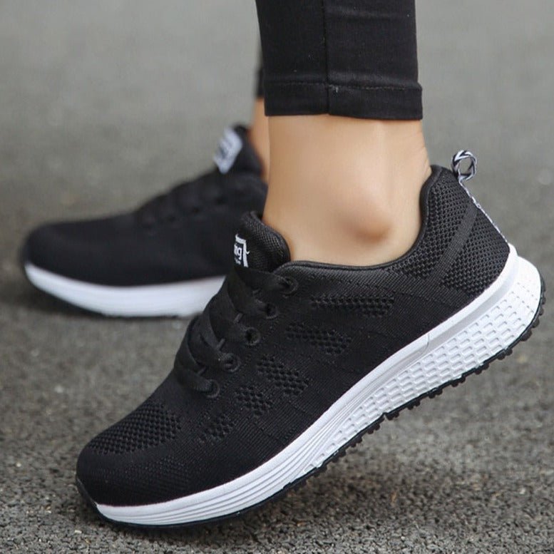 Amelia | Women's Orthopedic Wide-Fit Lace-Up Mesh Knit Trainers