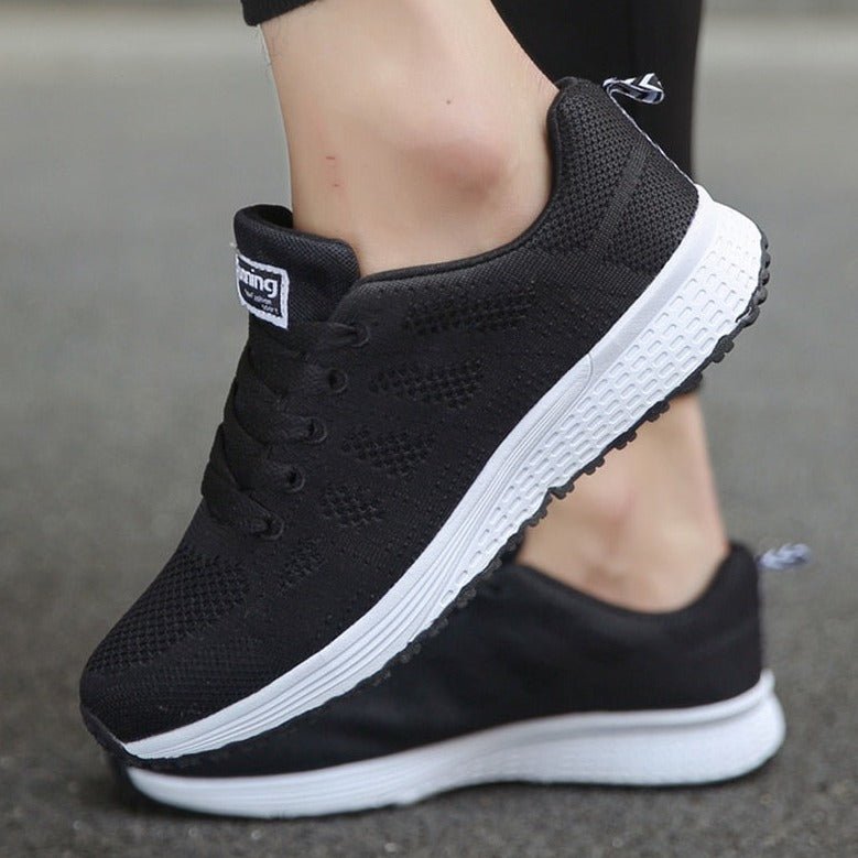 Amelia | Women's Orthopedic Wide-Fit Lace-Up Mesh Knit Trainers