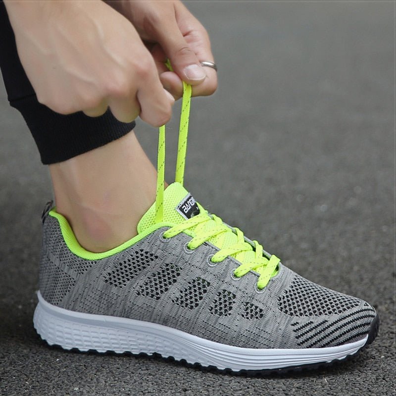 Amelia | Women's Orthopedic Wide-Fit Lace-Up Mesh Knit Trainers