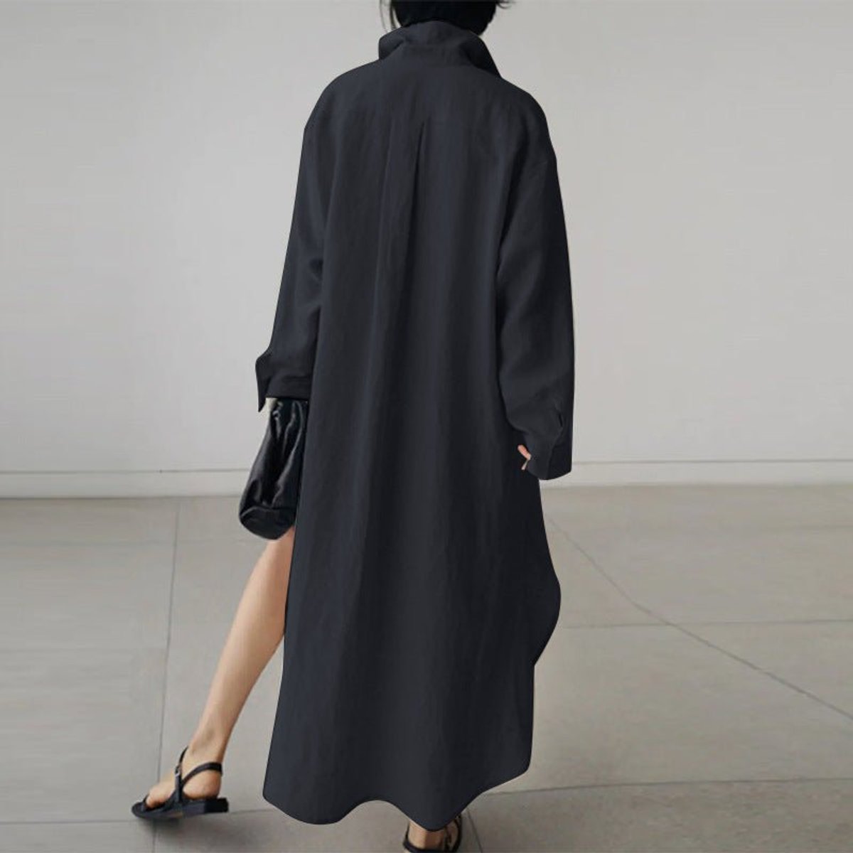 Aria | Women's Oversized Button-Down Long Sleeve Dress Collared Shirt
