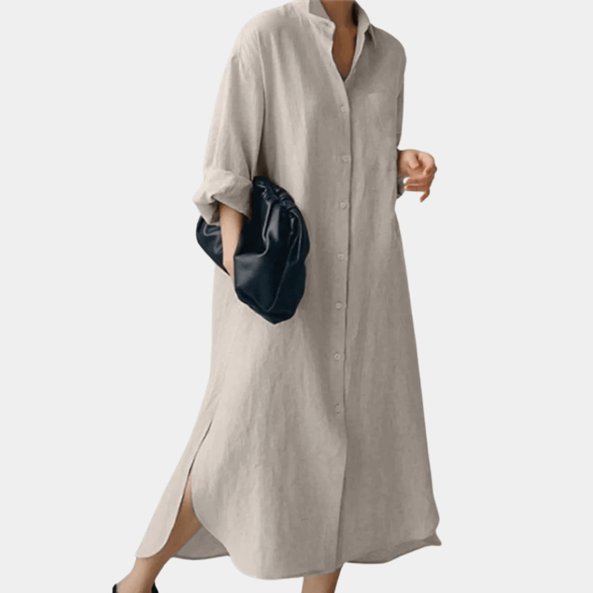 Aria | Women's Oversized Button-Down Long Sleeve Dress Collared Shirt