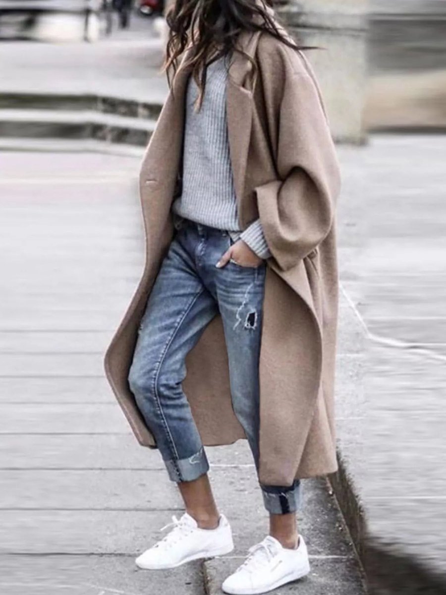 Olivia | Women's Oversized Long Wool-Blend Coat Puffer Jacket Women Style