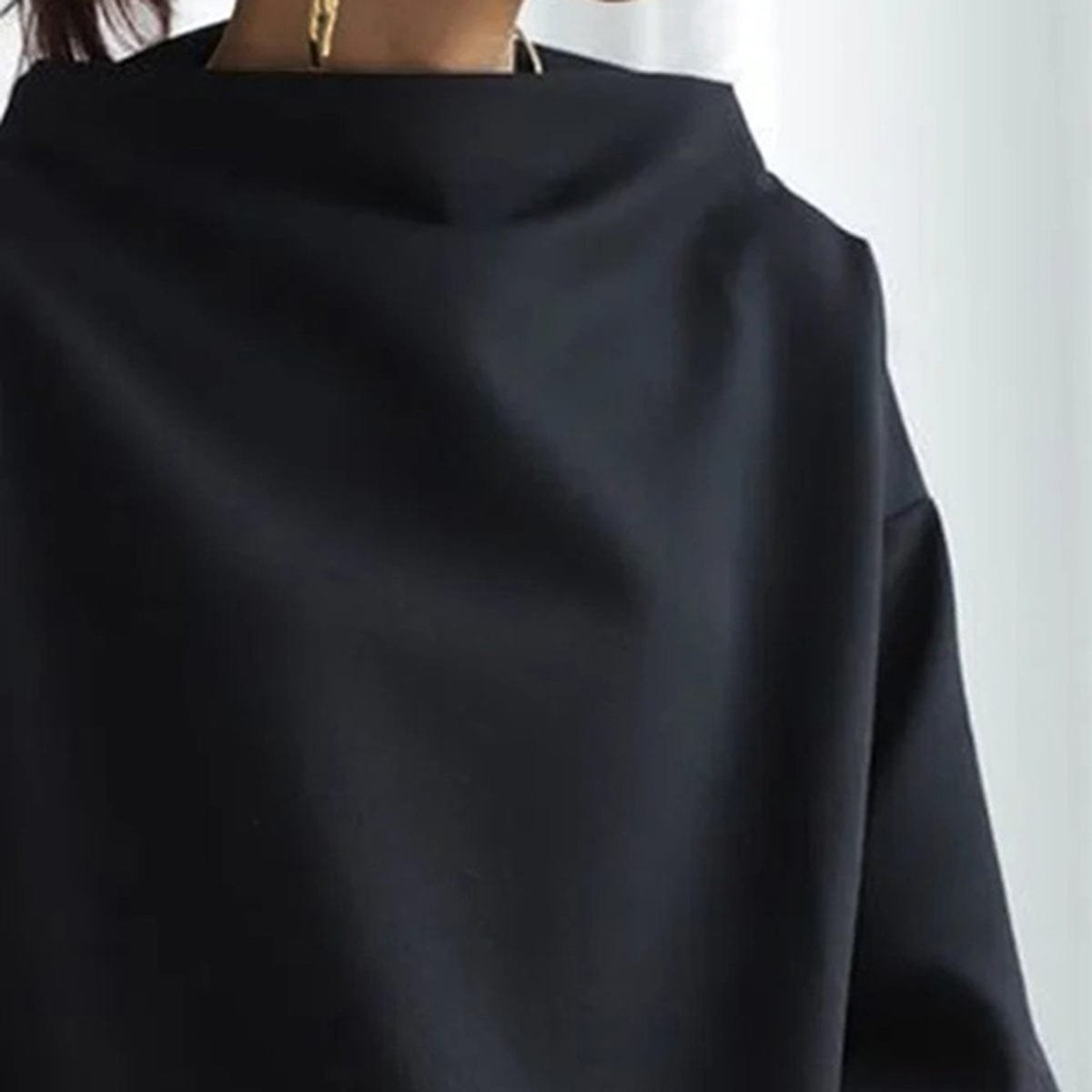 Scarlett | Women's Oversized Mock Neck Knit Sweater Top Long Sleeve
