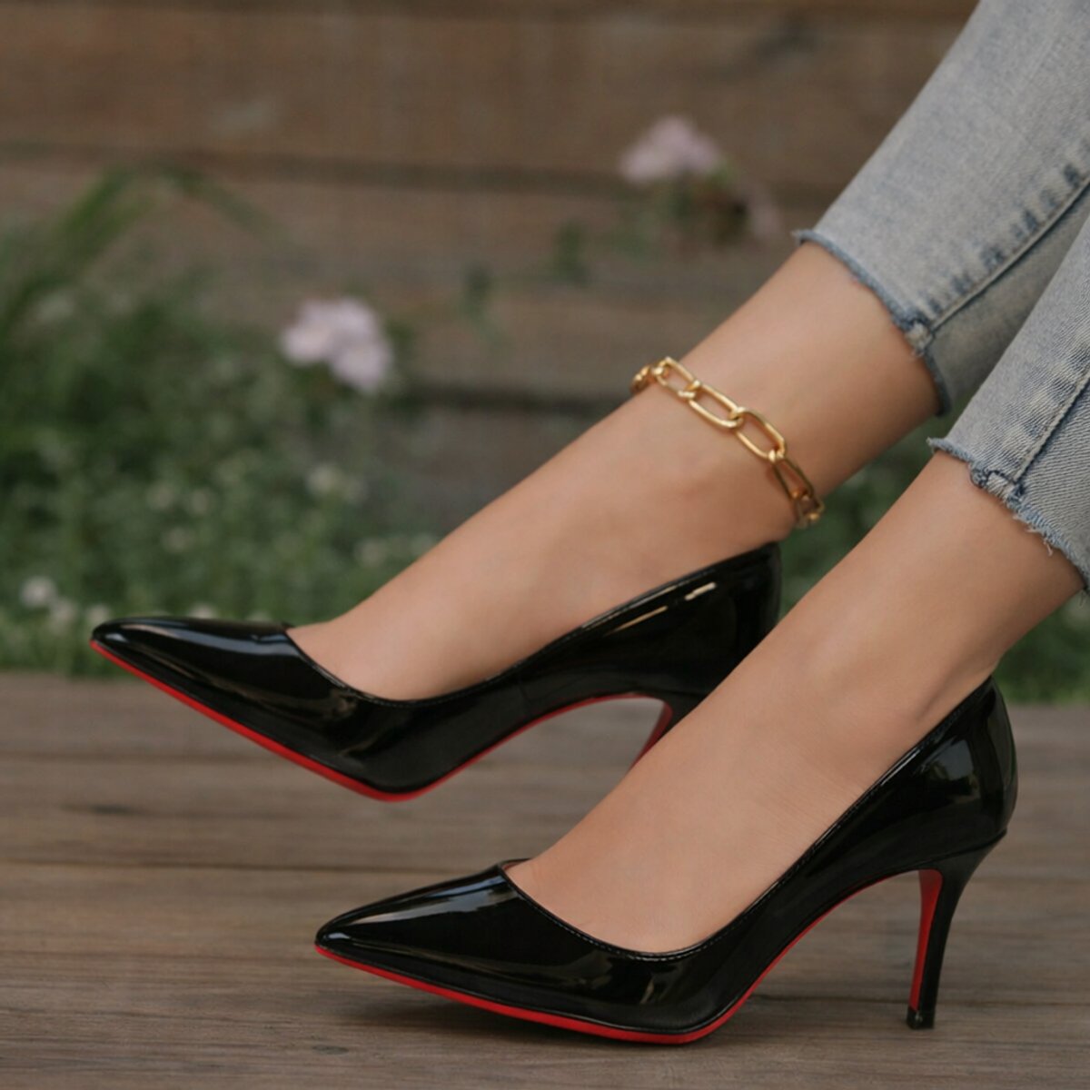 Scarlett | Womens Pointed-Toe Patent Stiletto Heeled Court Shoes