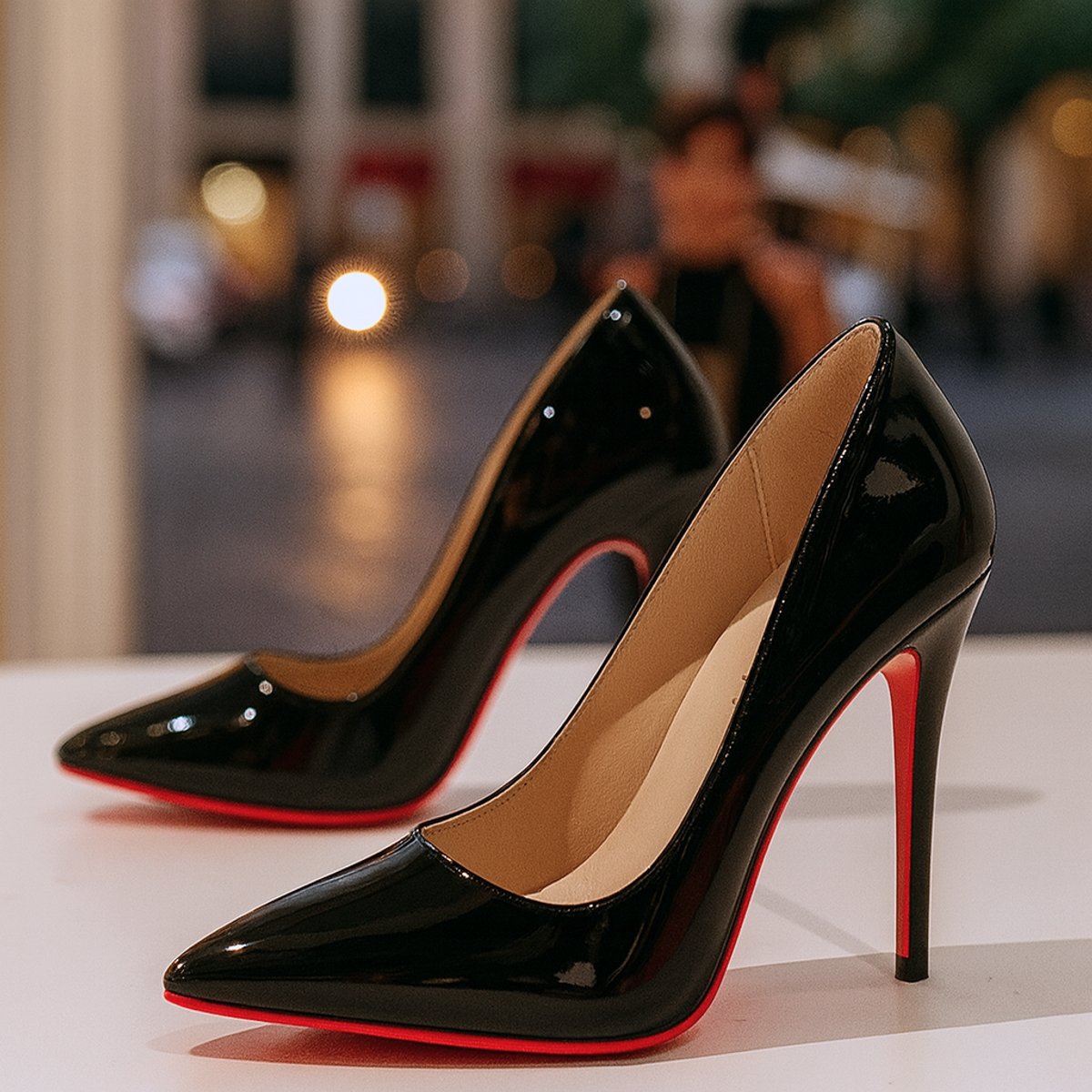 Scarlett | Womens Pointed-Toe Patent Stiletto Heeled Court Shoes