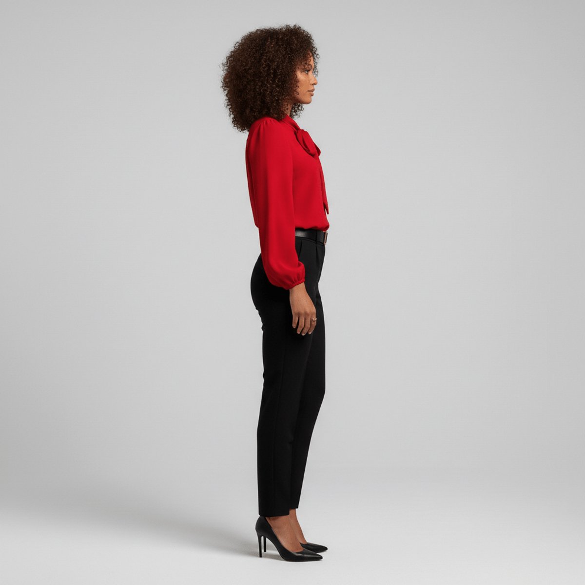 Ivy | Women's Relaxed-Fit Bow-Tie Neck Long-Sleeve Blouse