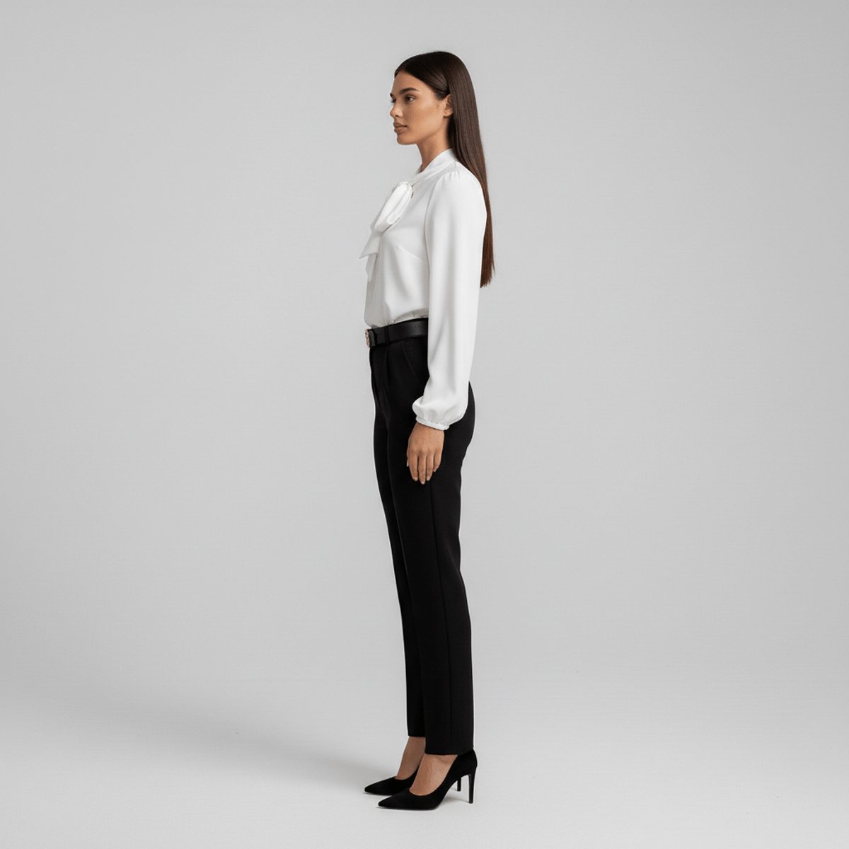 Ivy | Women's Relaxed-Fit Bow-Tie Neck Long-Sleeve Blouse
