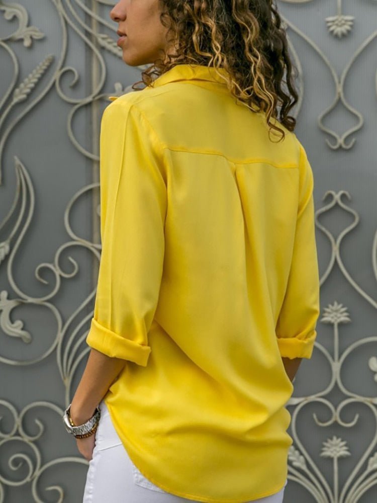 Ivy | Women's Relaxed-Fit Button-Down Roll-Sleeve Blouse