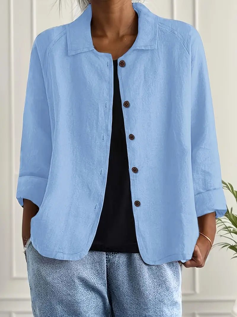 Willow | Women's Relaxed-Fit Collared Button-Front Long-Sleeve Shirt Jacket