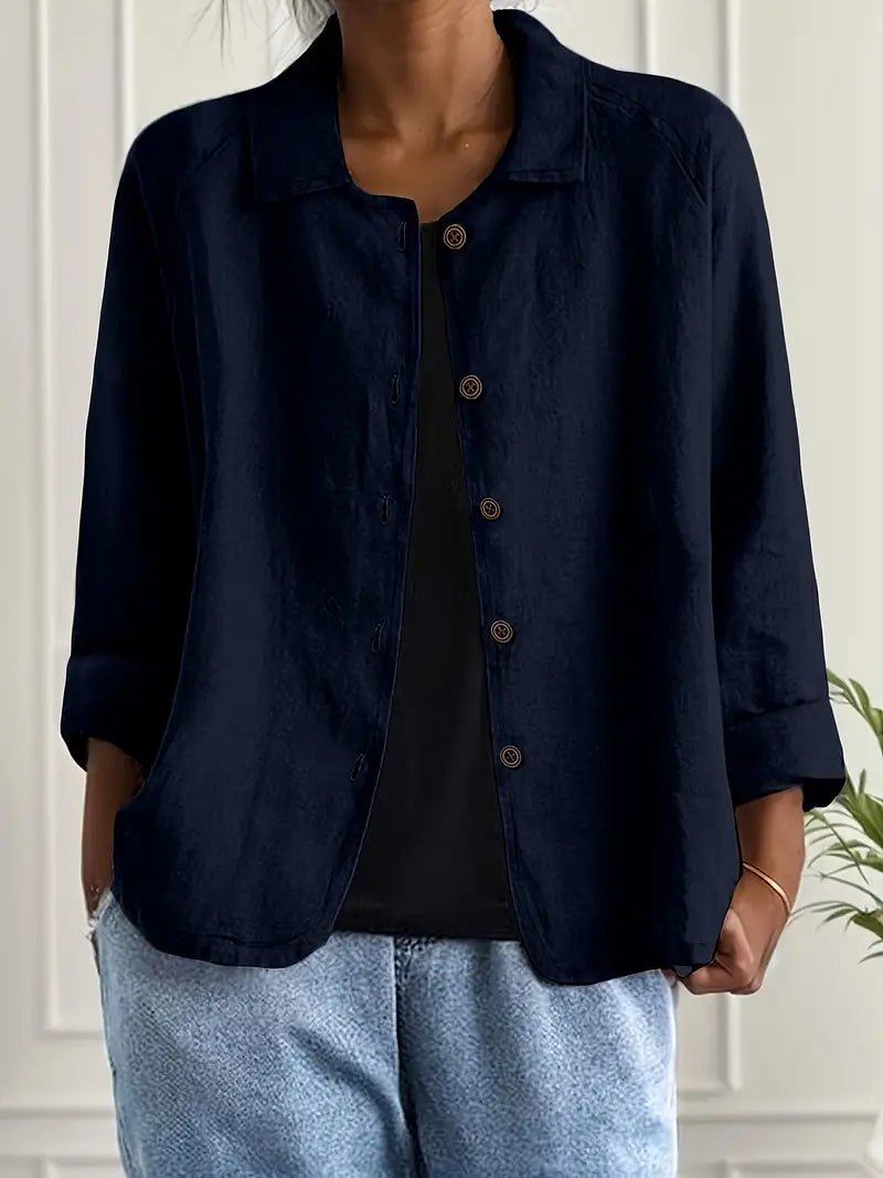 Willow | Women's Relaxed-Fit Collared Button-Front Long-Sleeve Shirt Jacket