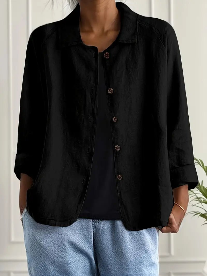 Willow | Women's Relaxed-Fit Collared Button-Front Long-Sleeve Shirt Jacket