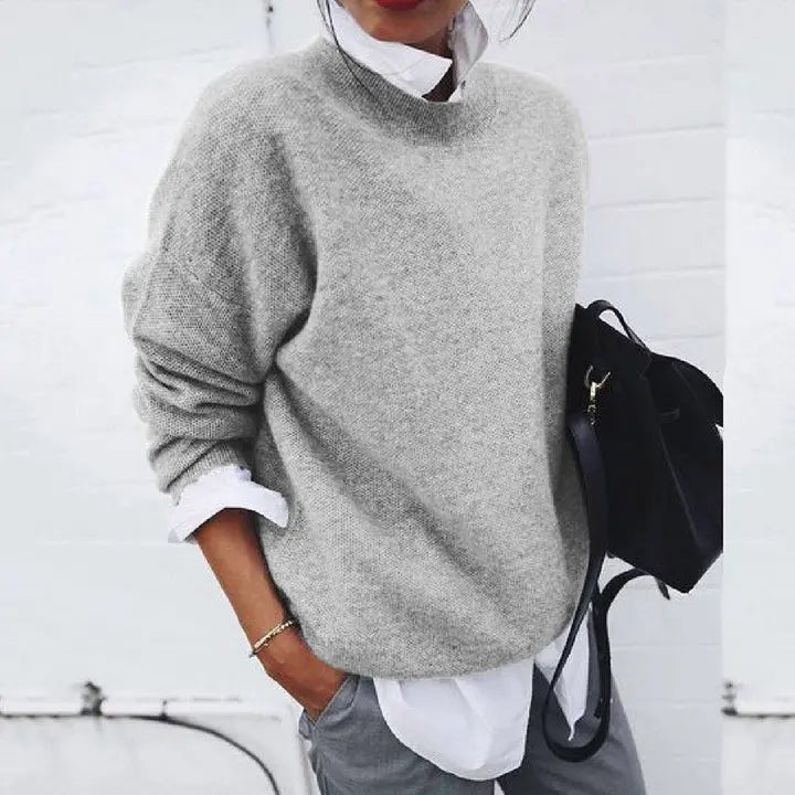 Emily | Women's Relaxed-Fit Crew-Neck Cashmere-Blend Jumper