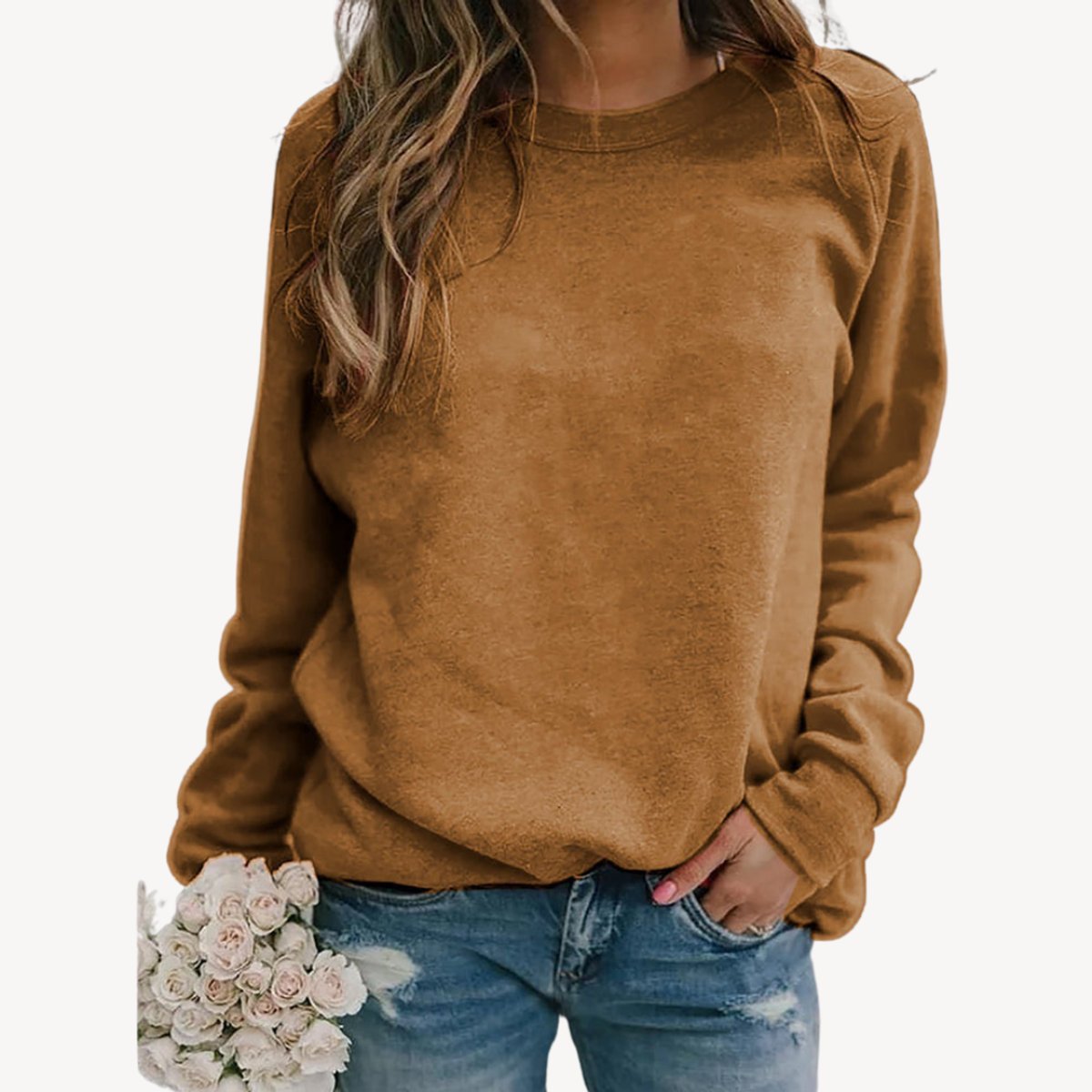 Emily | Women's Relaxed-Fit Crewneck Casual Jumper
