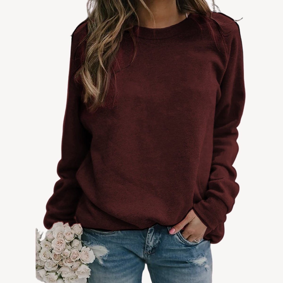 Emily | Women's Relaxed-Fit Crewneck Casual Jumper