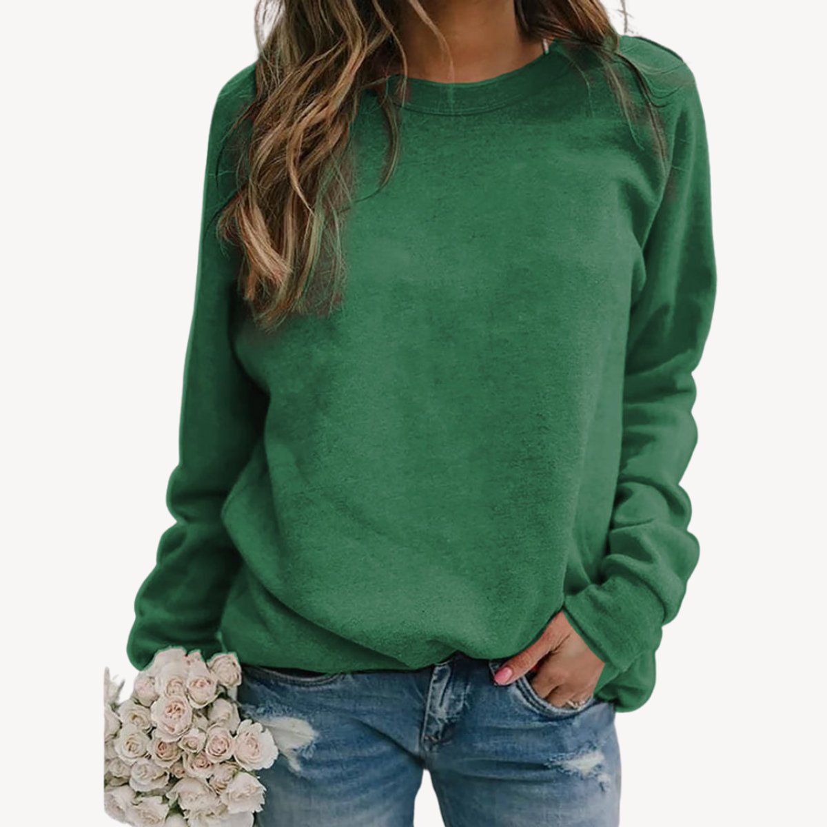 Emily | Women's Relaxed-Fit Crewneck Casual Jumper