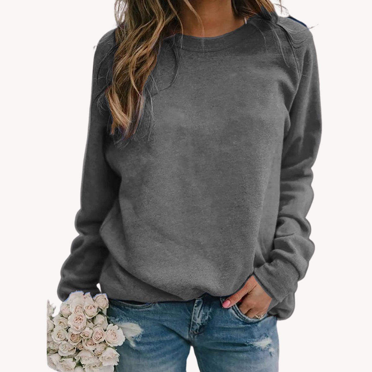 Emily | Women's Relaxed-Fit Crewneck Casual Jumper