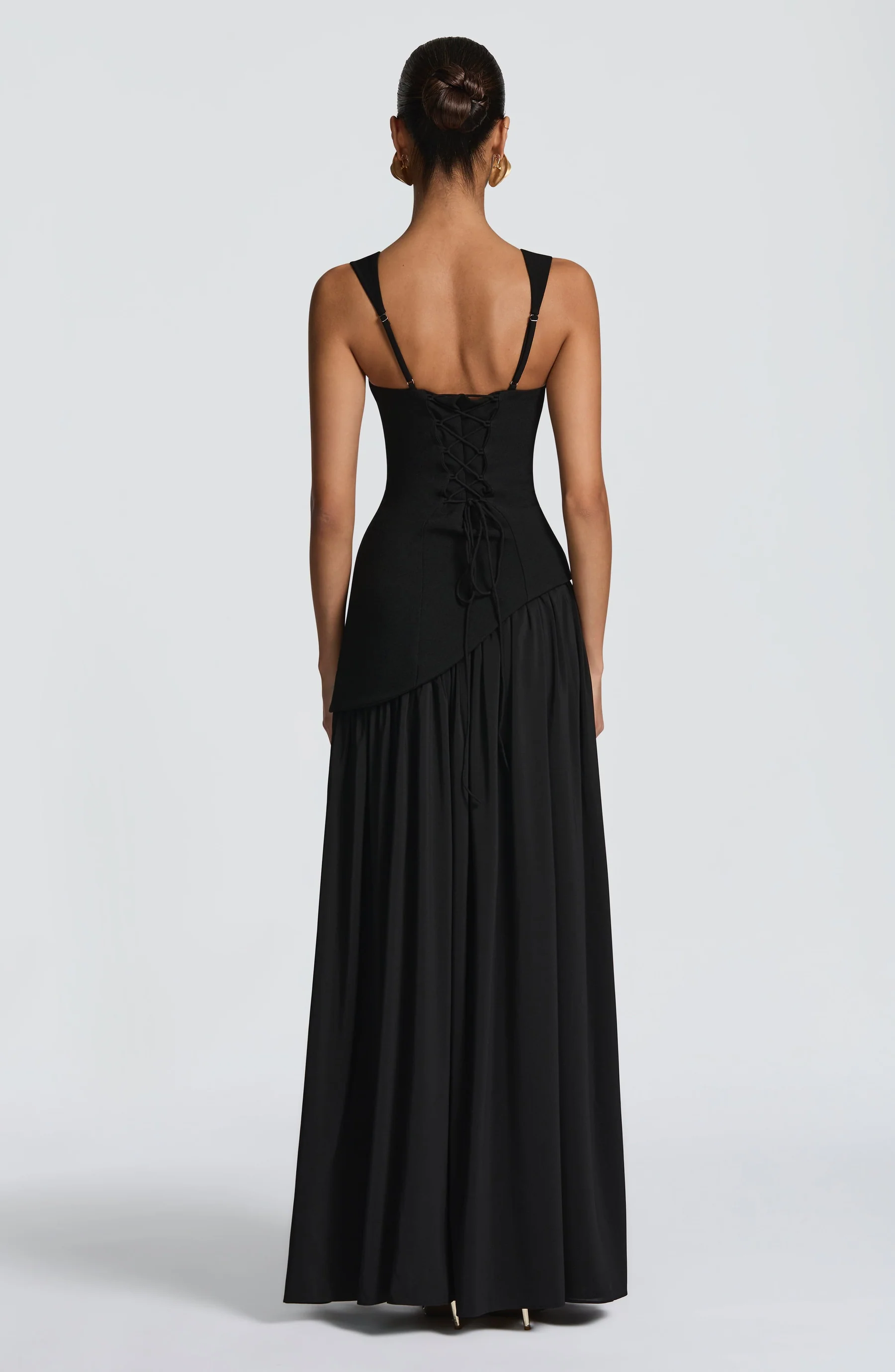 Women's Satin Finish Maxi Dress with Adjustable Straps