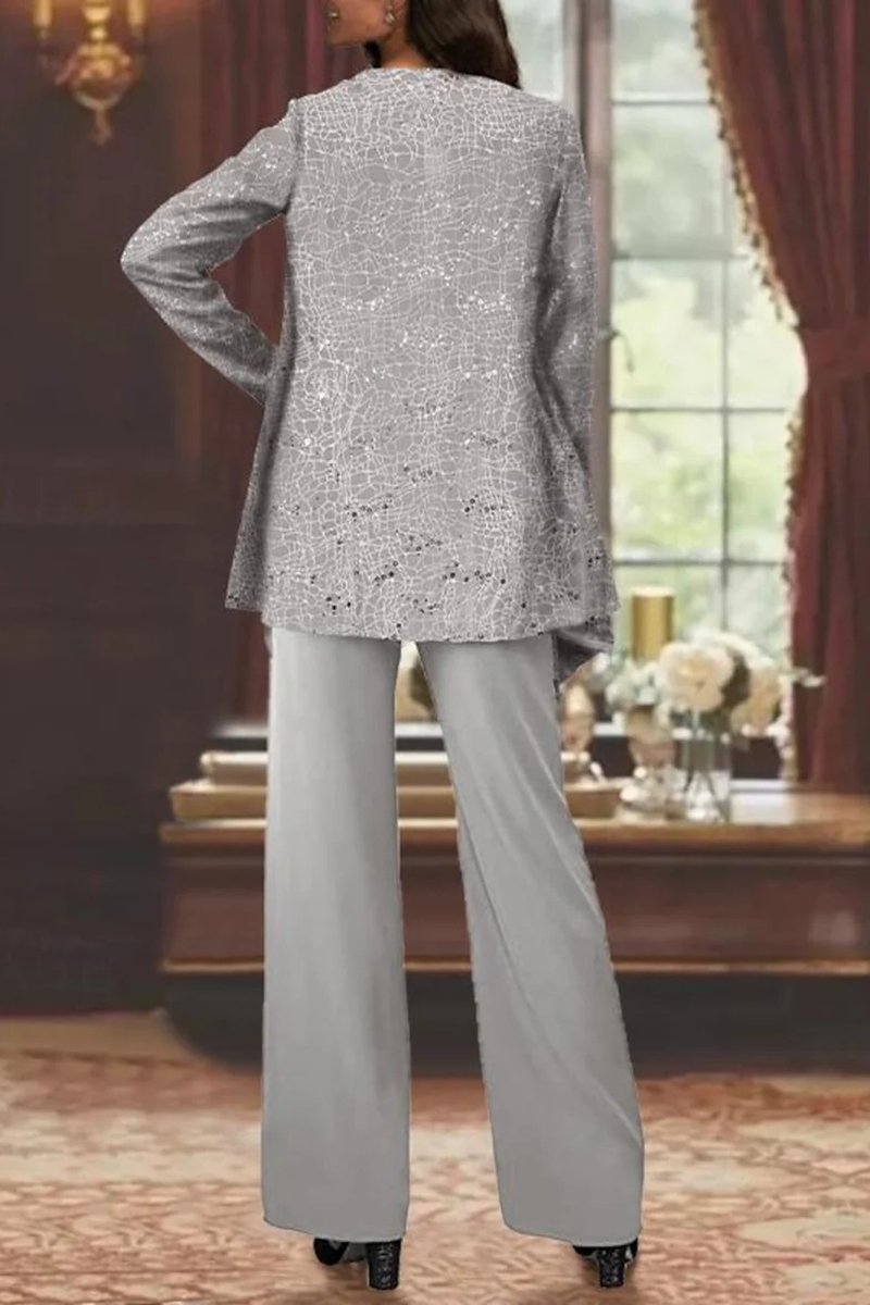 Florence | Women's Sequined Wide-Leg Three-Piece Occasion Set