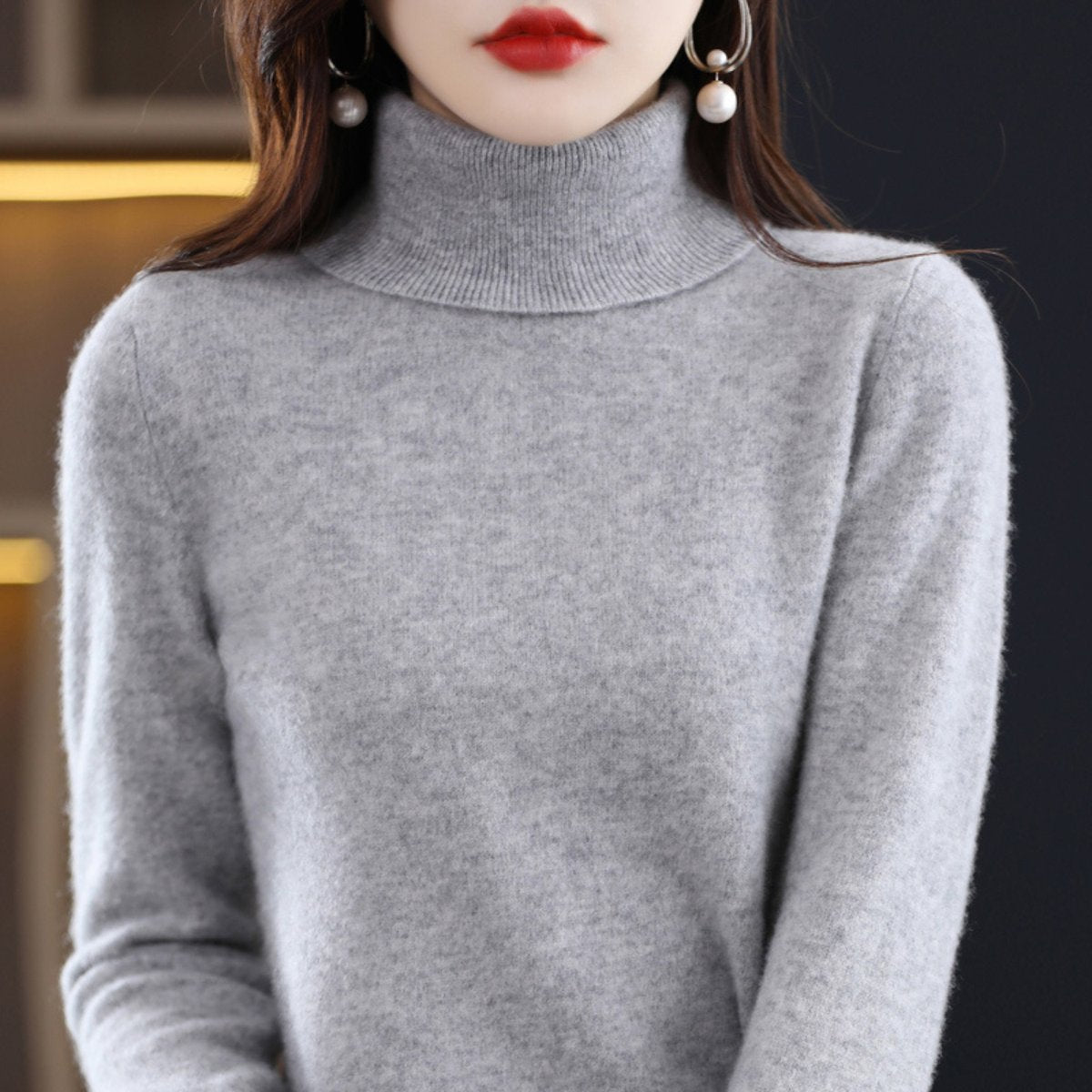 Rosie | Women's Slim-Fit Cashmere Blend Turtleneck Jumper