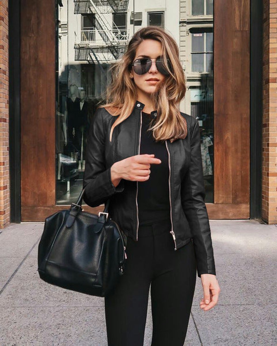 Sophie | Women's Slim-Fit Zip-Up Faux Leather Jacket