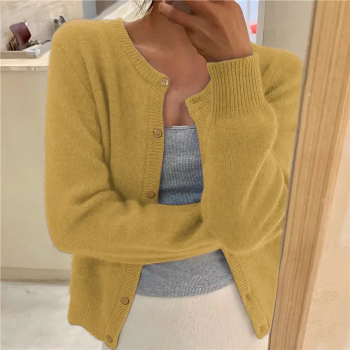 Emily | Women's Soft Knit Button-Up Cardigan Jumper
