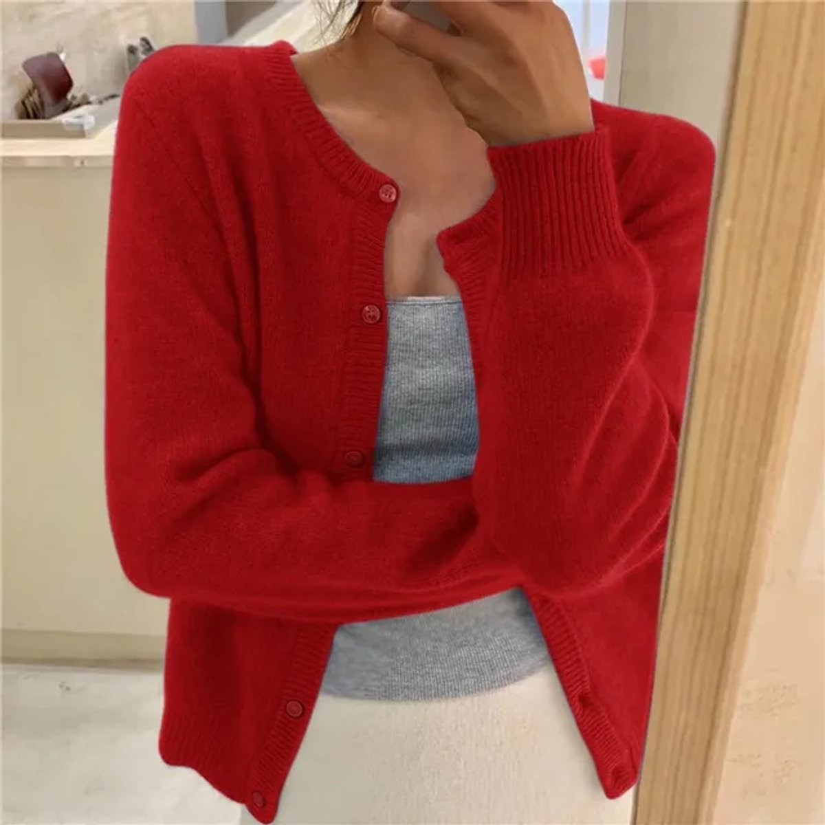Emily | Women's Soft Knit Button-Up Cardigan Jumper