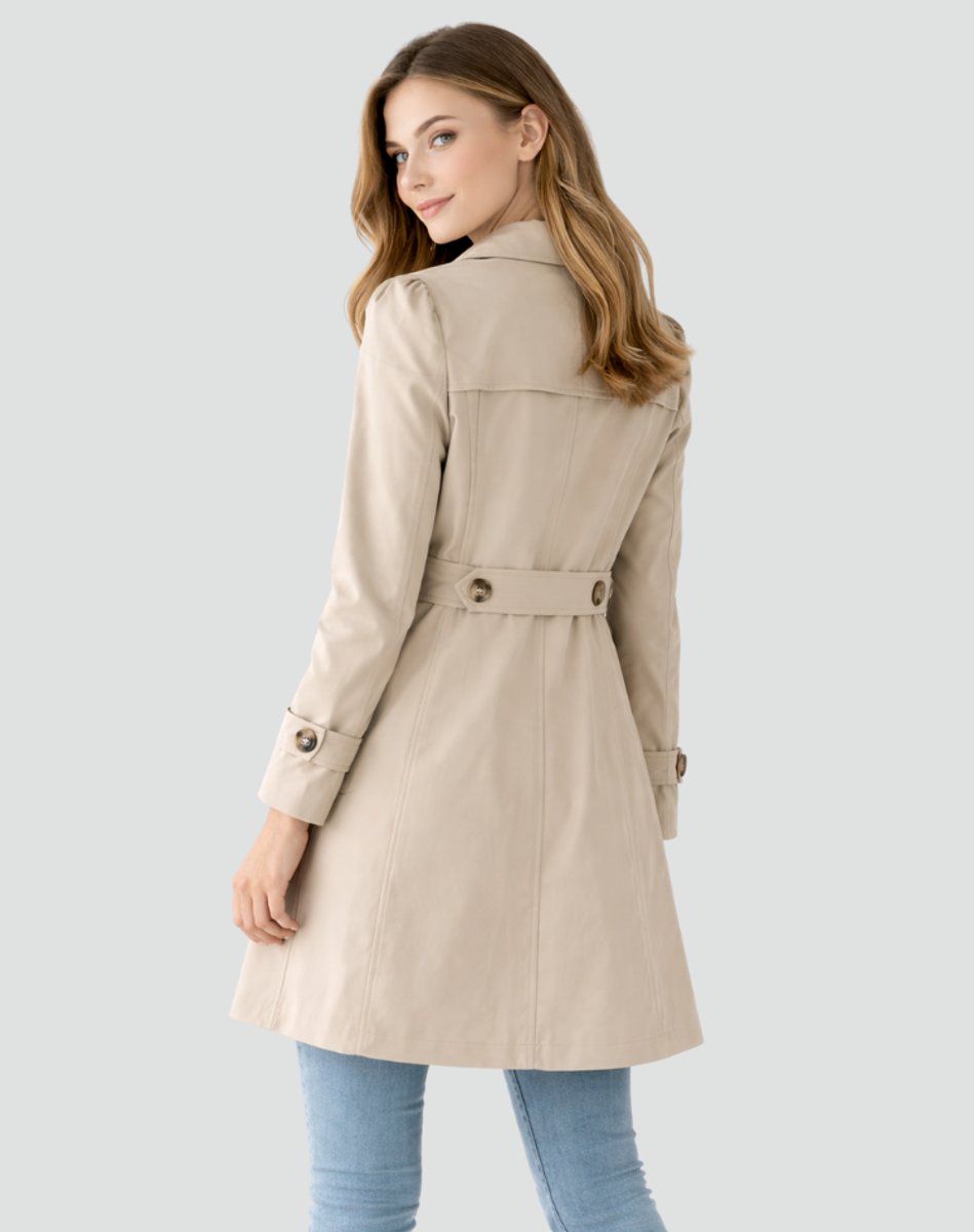 Willow | Women's Tailored Mid-Length Classic Lapel Trench Coat