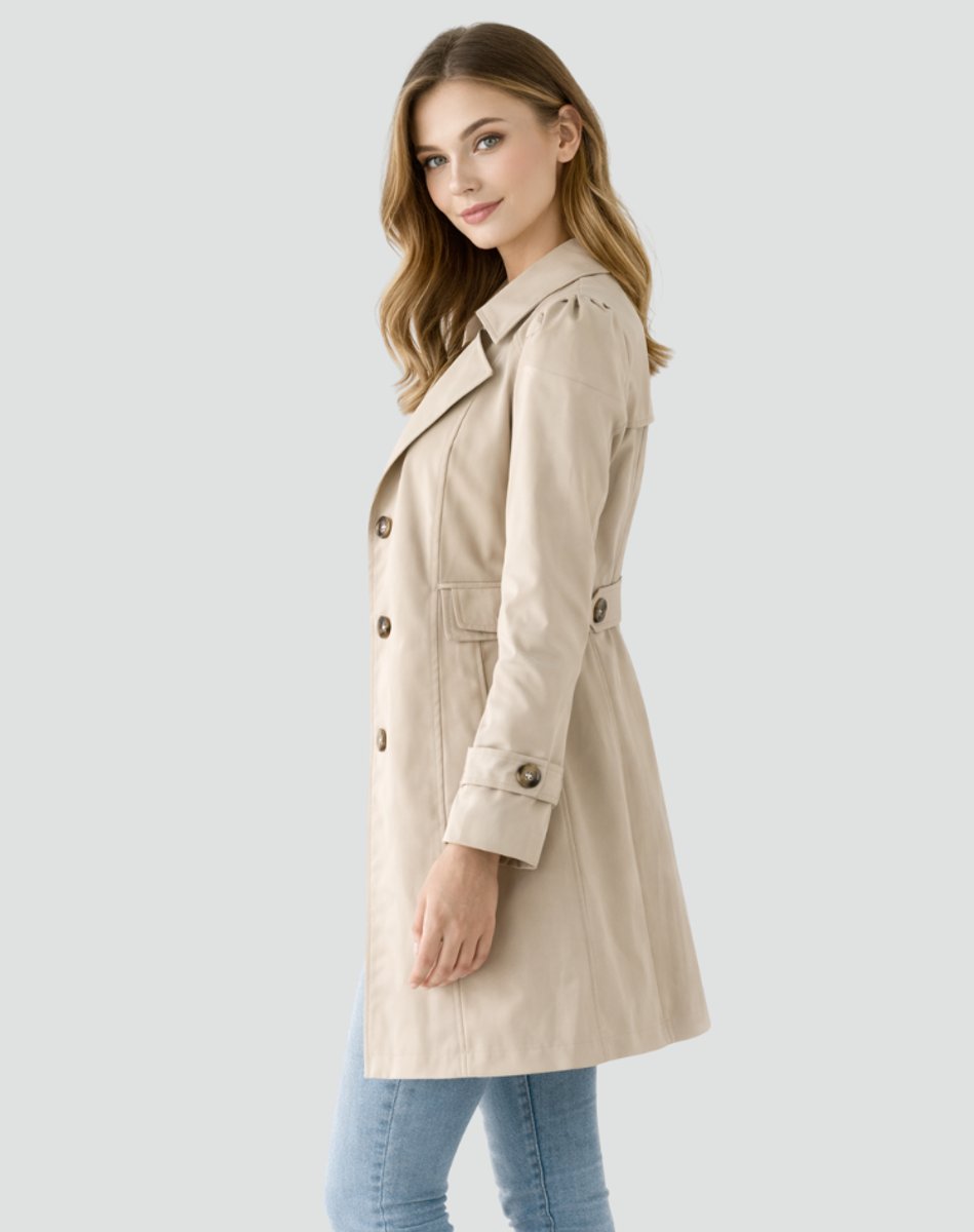 Willow | Women's Tailored Mid-Length Classic Lapel Trench Coat