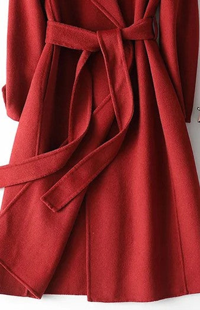 Sienna | Women's Winter Coat Belted Wrap A-Line Long Outerwear