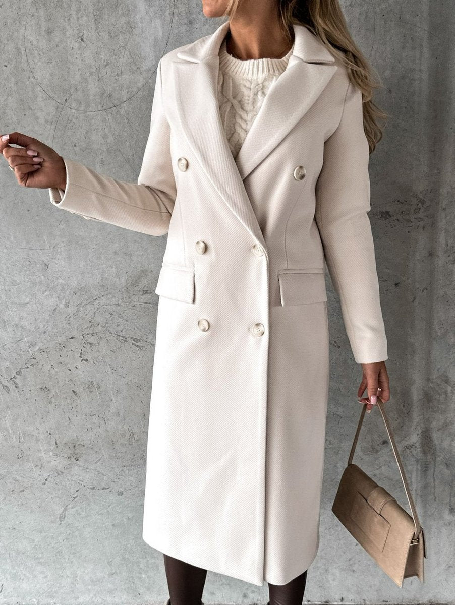 Phoebe | Women's Winter Coat Long Double-Breasted Maxi Overcoat