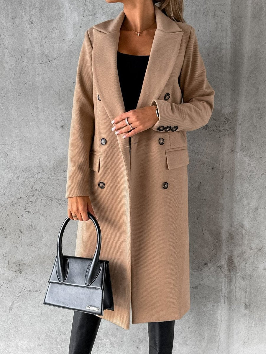Phoebe | Women's Winter Coat Long Double-Breasted Maxi Overcoat