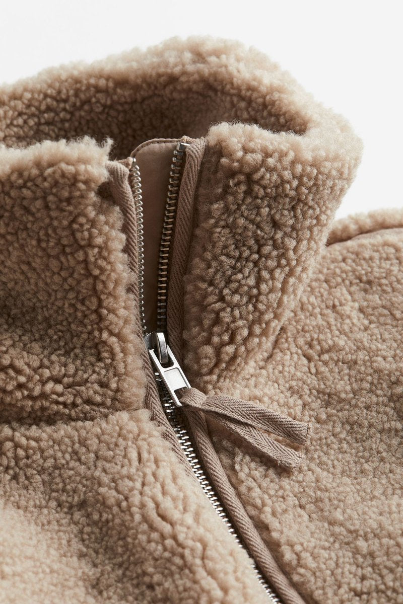Freya | Women's Winter Coat Relaxed Fit Teddy Fleece Zip-Up Jacket