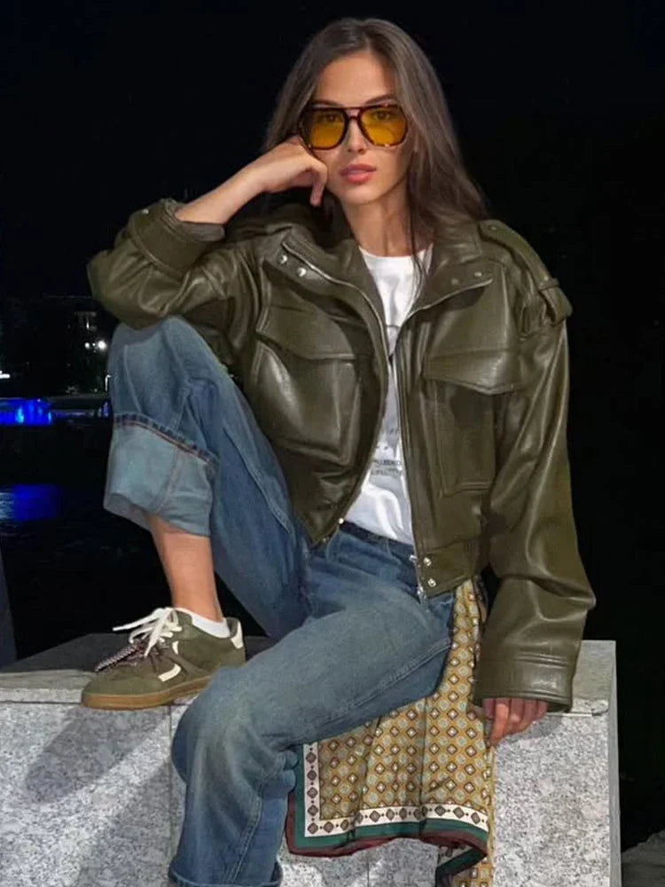 Laura | Women's Zip Up Biker Style Jacket