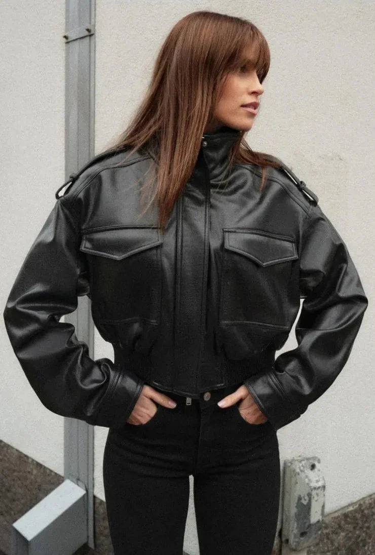 Laura | Women's Zip Up Biker Style Jacket