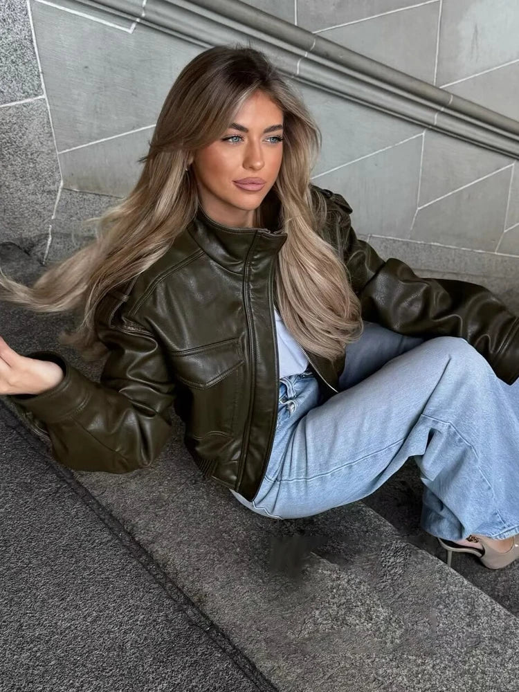 Laura | Women's Zip Up Biker Style Jacket