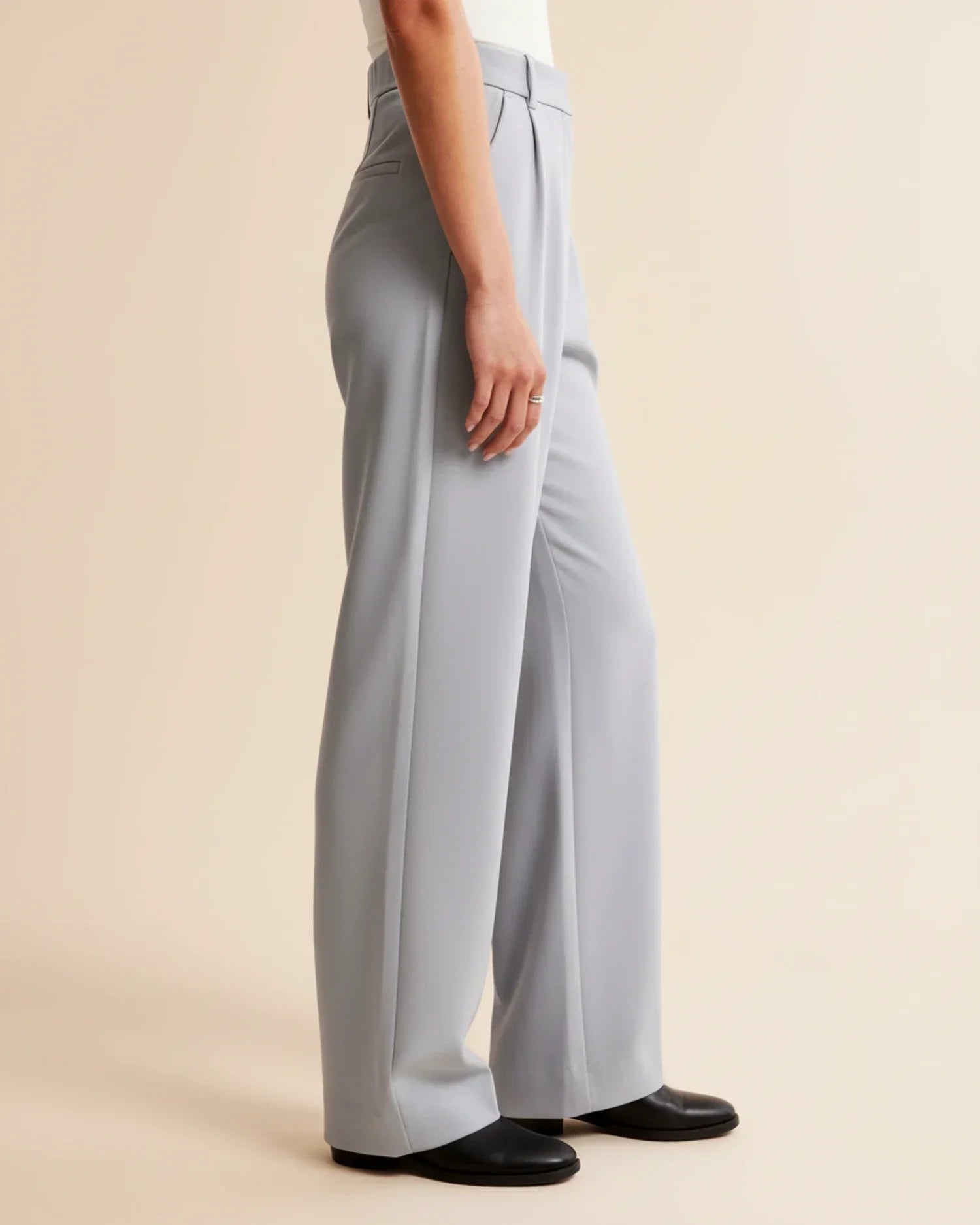 Eloise | High Waist Pleated Leg Trousers with Tailored Fit